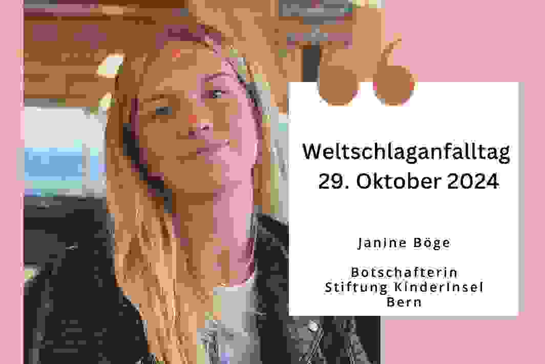 Zoom: KinderInsel-Botschafterin Janine Böge erzählt ihre Geschichte anlässlich des Weltschlaganfalltags vom 29. Oktober.